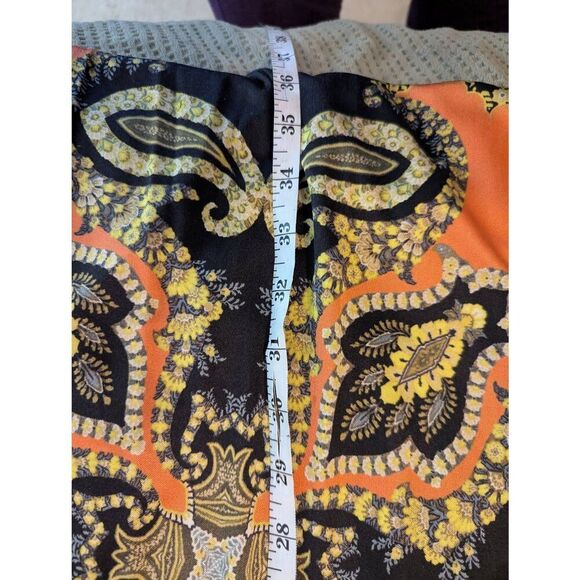 Etro Milano Women's Size 44 Black Silk Multi Printed Jersey Midi Dress Italy - Picture 8 of 9